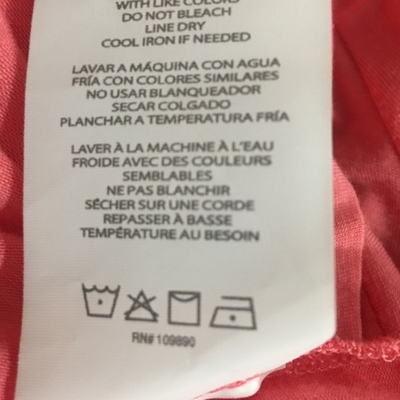 3/&15 Melissa McCarthy Coral Seven 7 Long Sleeve - Picture 6 of 6